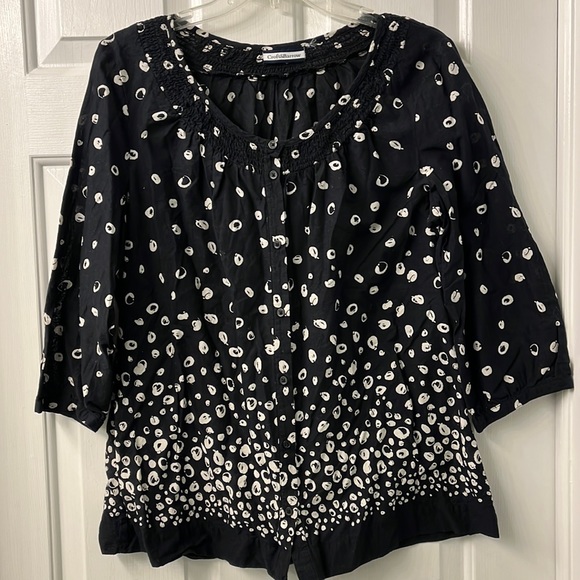 Bohemian Peasant button-front blouse - Picture 1 of 7